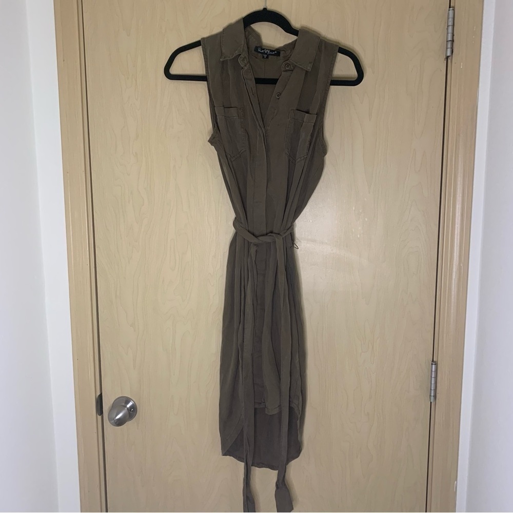 Velvet Heart Brown Green Shirt Dress Size Small
